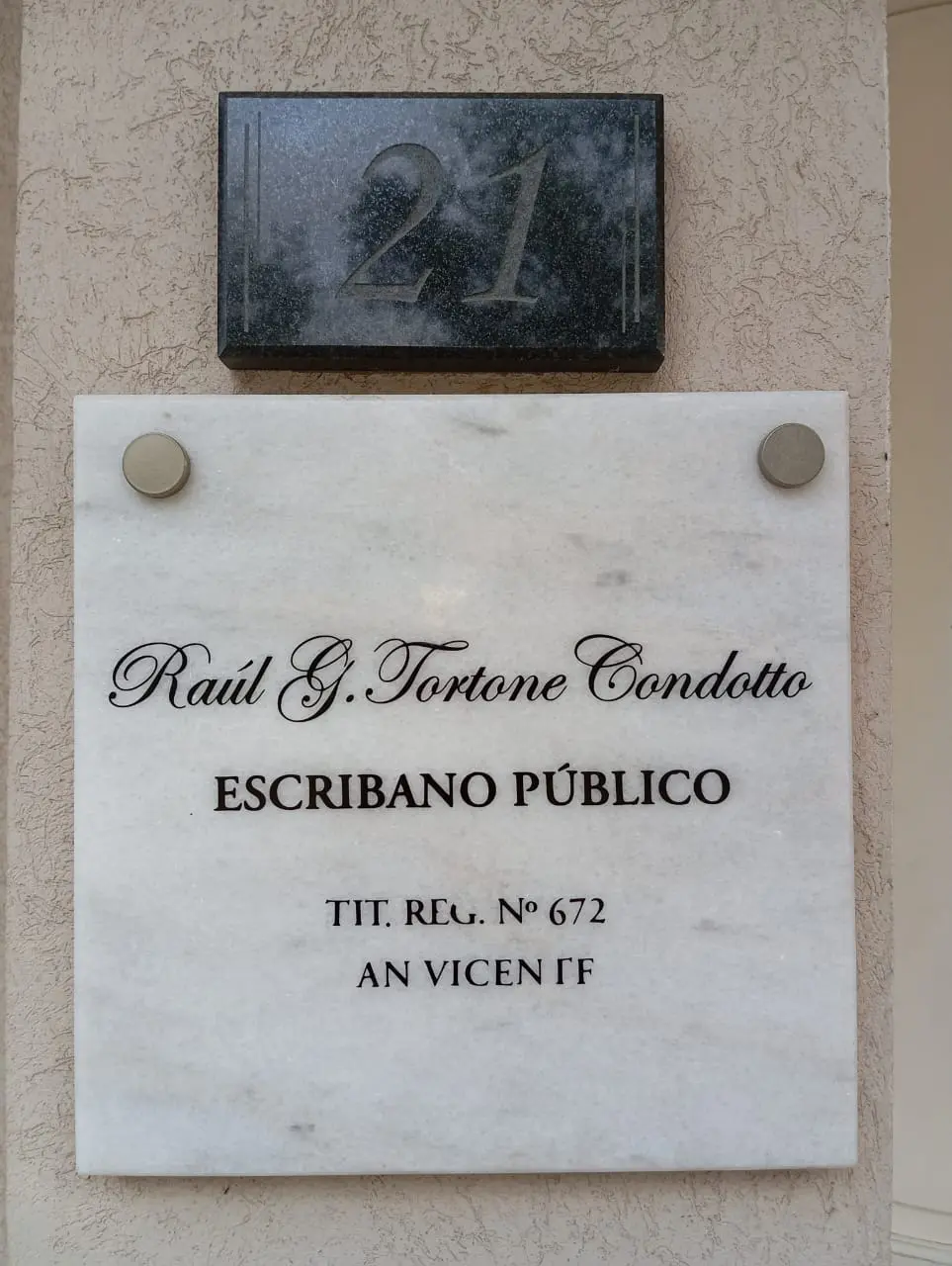 Mármol en el frente